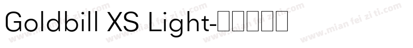 Goldbill XS Light字体转换